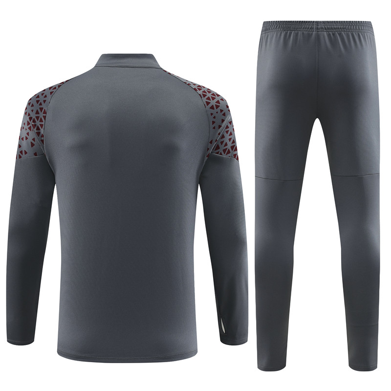 Manchester City 23-24 Long Sleeve Training Set -Dark Grey - UnitedFutballJersey