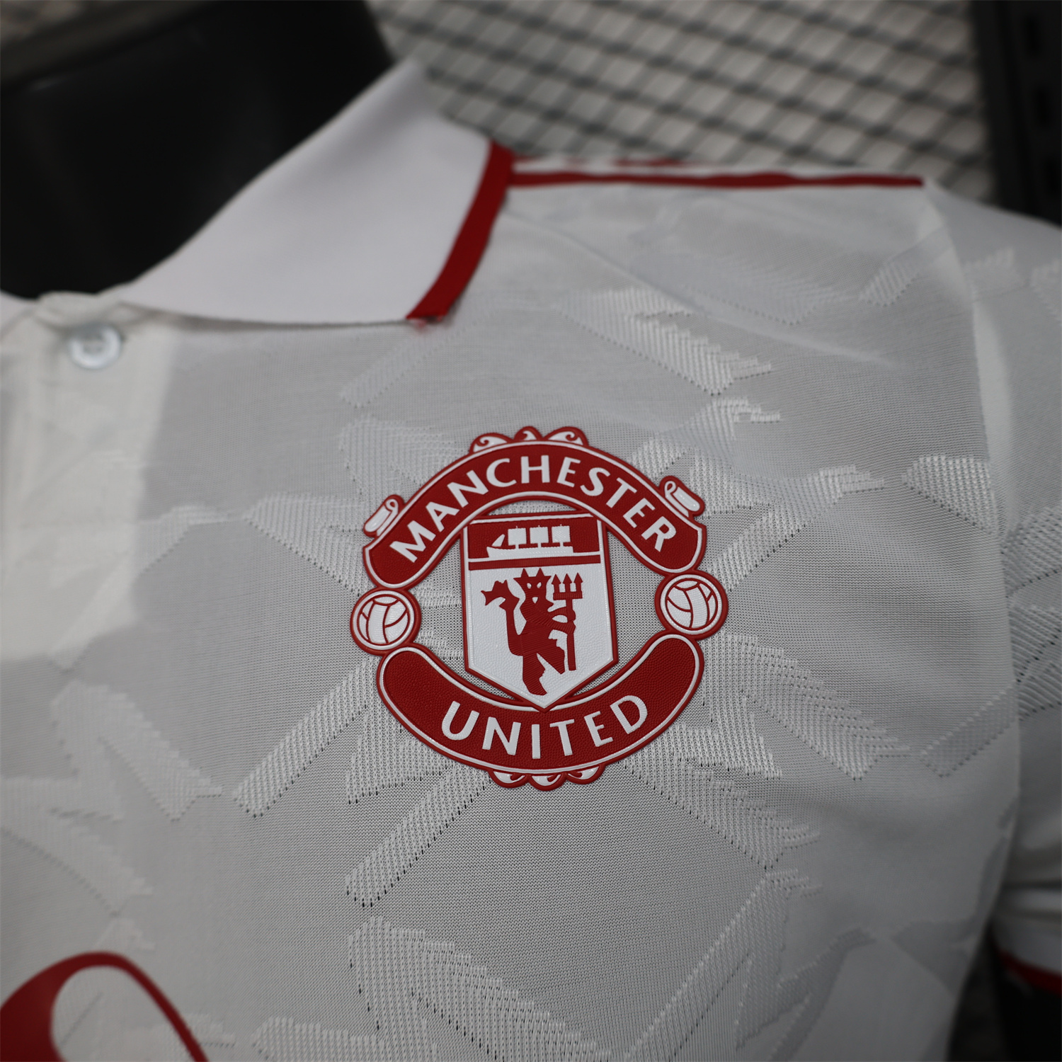 Manchester United 24-25 White POLO Jersey - Player Version - UnitedFutballJersey