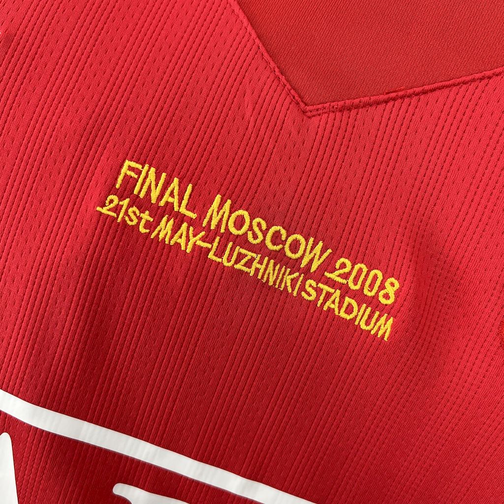 Retro Manchester United 07-08 Champions League Final Home Long Sleeve Jersey - UnitedFutballJersey