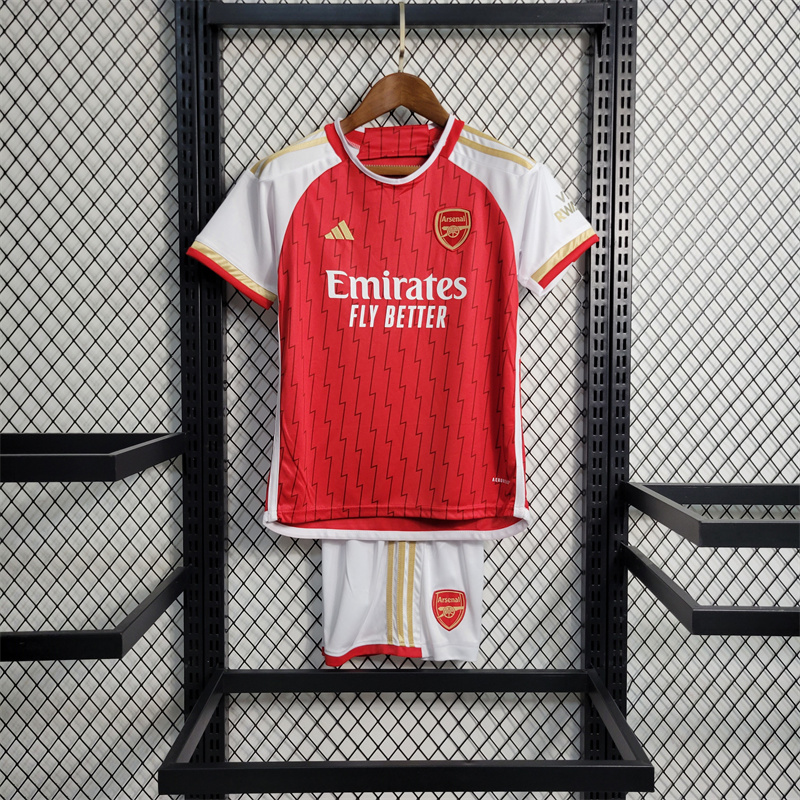 Arsenal 23-24 Home Kids Kit - UnitedFutballJersey