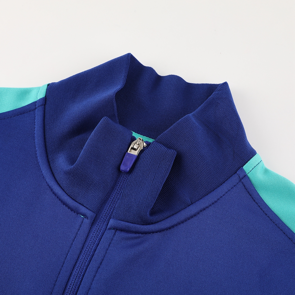Brazil 23-24 Jacket Training Tracksuit - Blue - UnitedFutballJersey