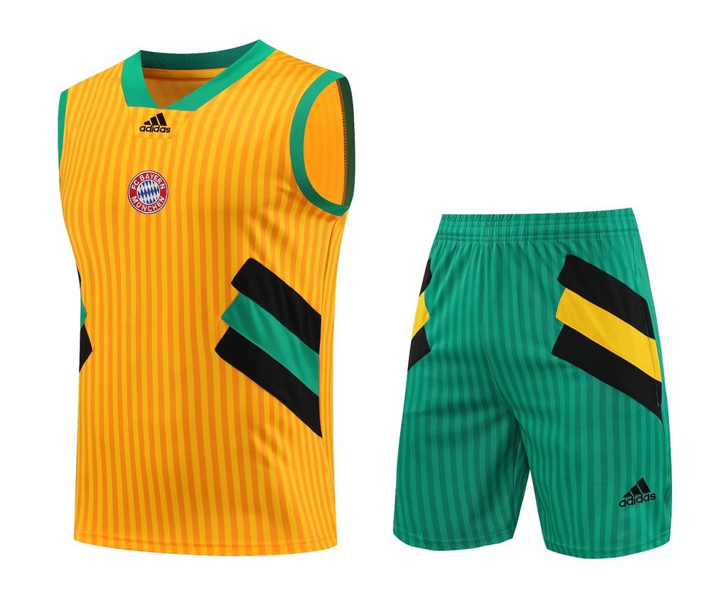 Bayern Munich 23-24 Yellow Green Training Vest Suit - UnitedFutballJersey