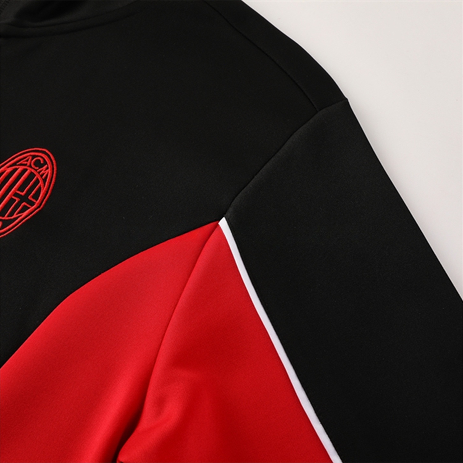 AC Milan 25-26 Jacket Training Tracksuit - Black top & Black Pants - UnitedFutballJersey