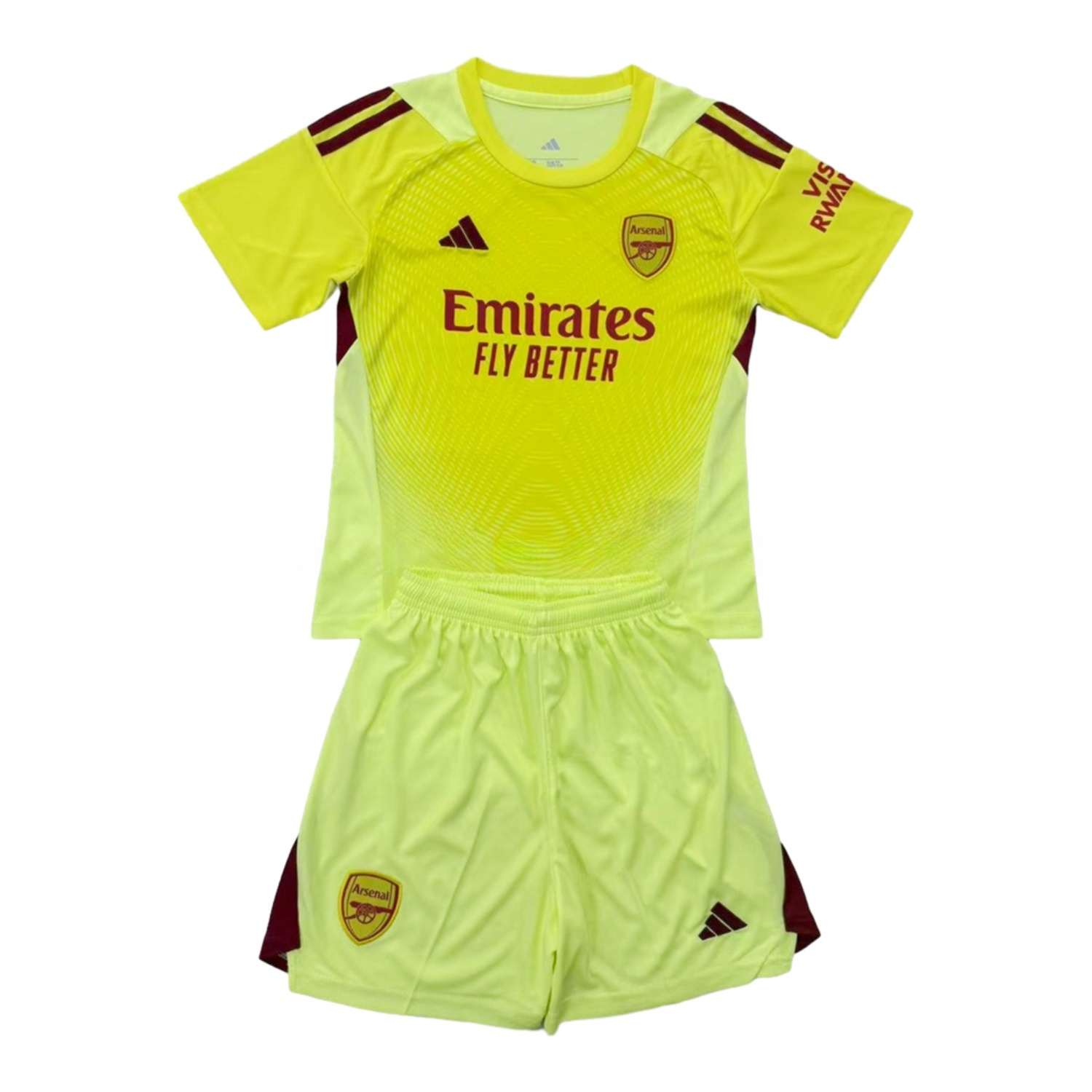 Arsenal 25-26 Light Yellow Goalkeeper Kids Kit - UnitedFutballJersey