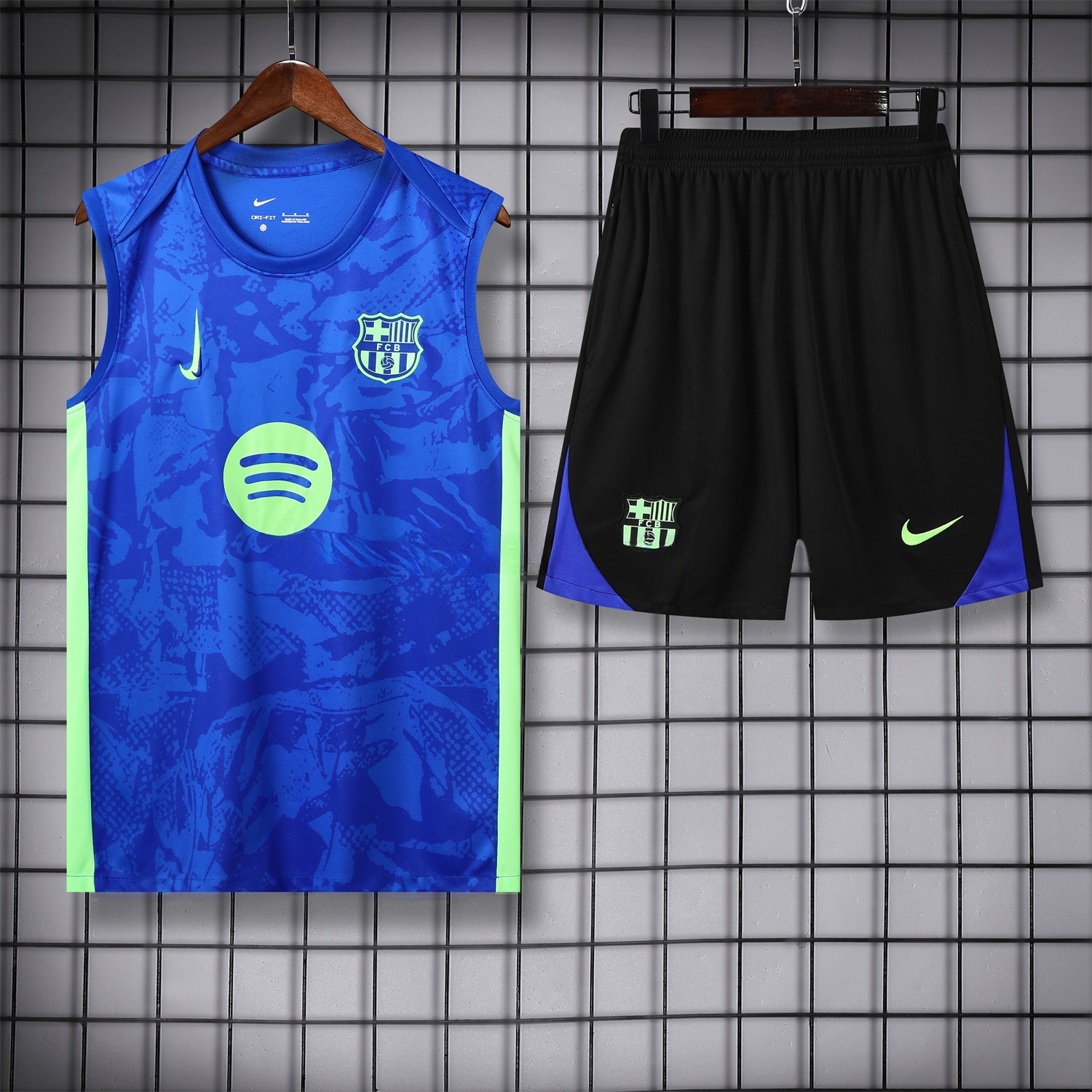 Barcelona 25-26 Vest Training Set - Blue Camouflage - UnitedFutballJersey