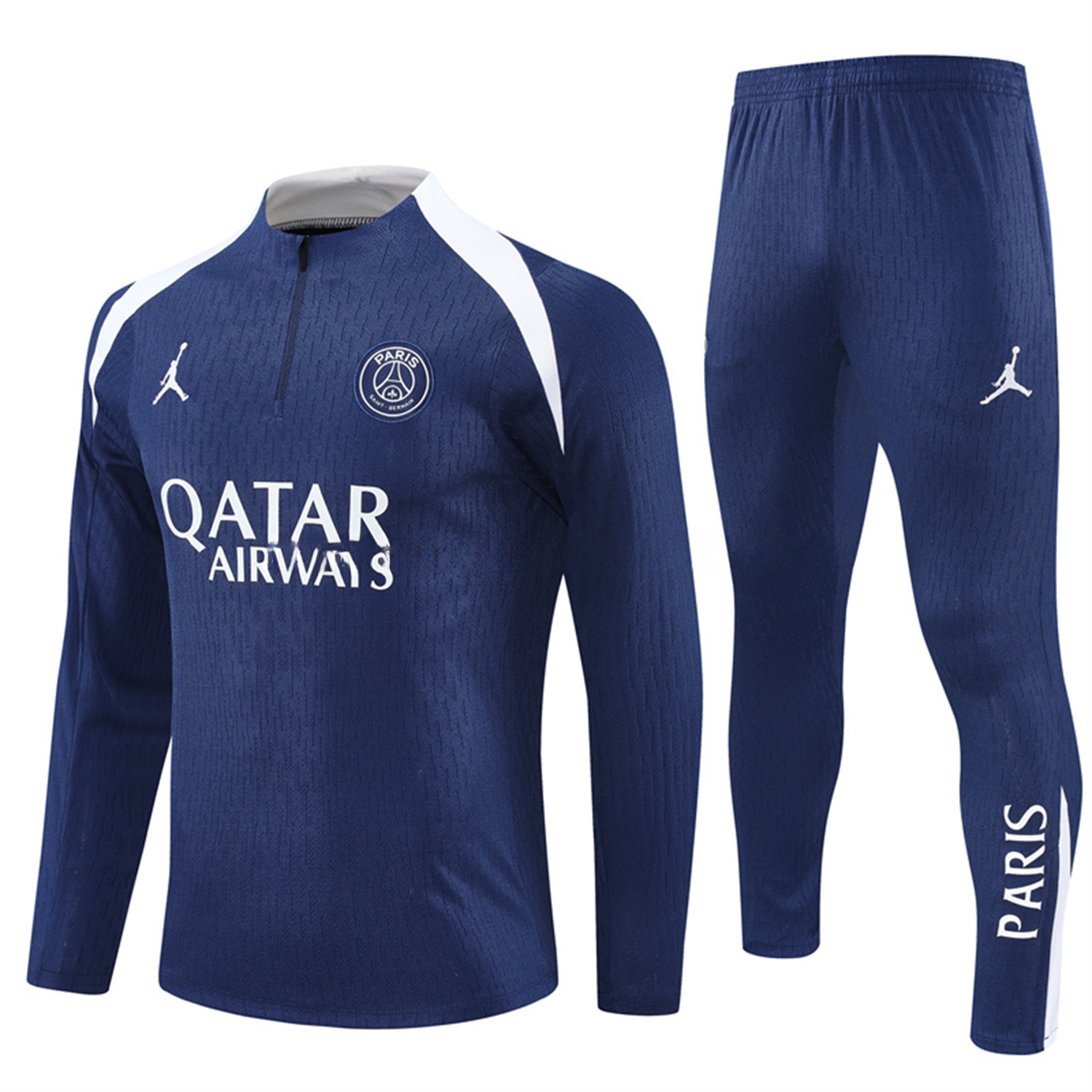 Paris Saint-Germain PSG 25-26 Long Sleeves Training Set - Royal Blue Top & Royal Blue Pants - UnitedFutballJersey