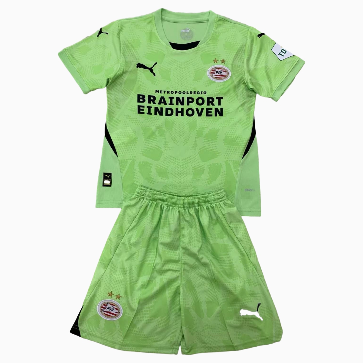PSV Eindhoven 24-25 Light Green Goalkeeper Men's Adult Jersey Set - Fans Version - UnitedFutballJersey