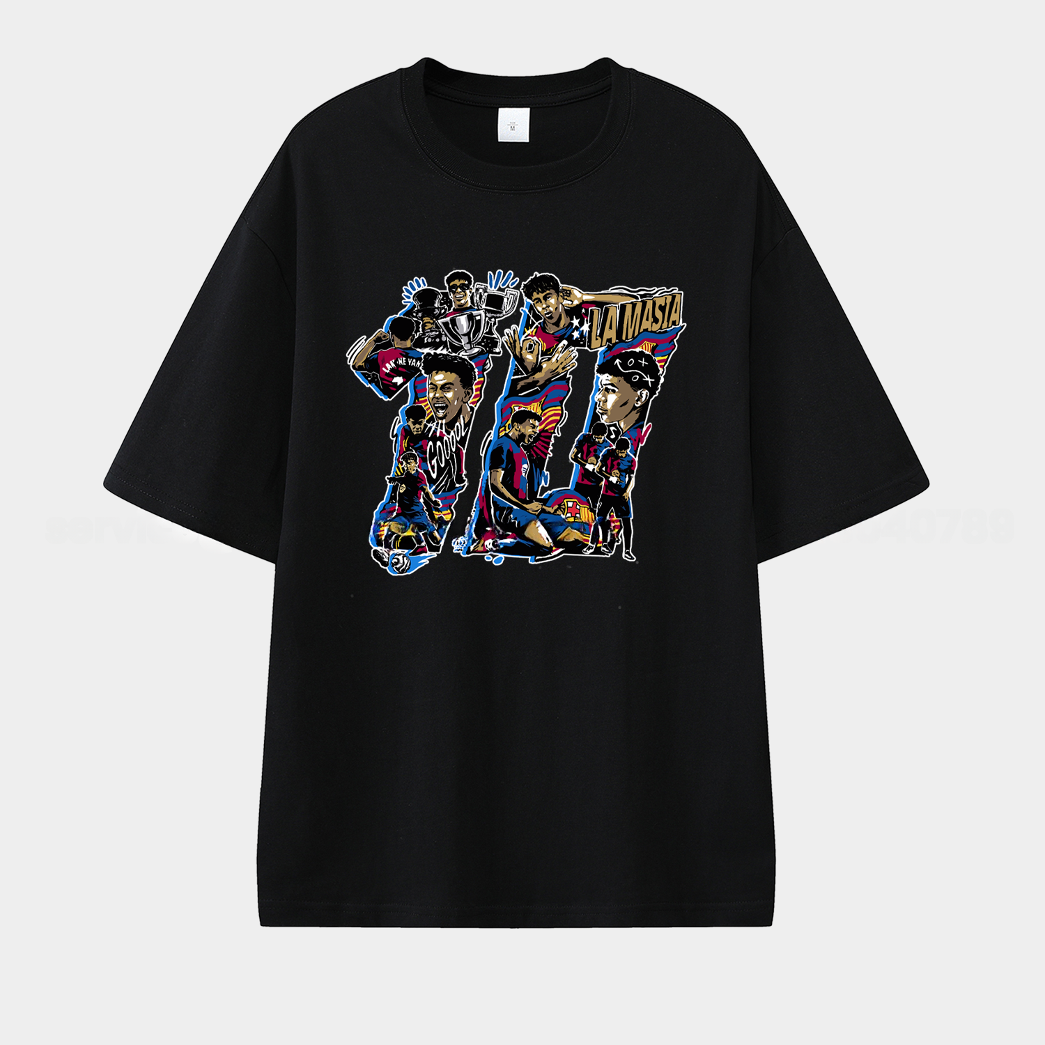 LAMINE YAMAL - Barcelona No. 10 Glories Collage 2025 Unisex Pure Cotton T-shirt - UnitedFutballJersey