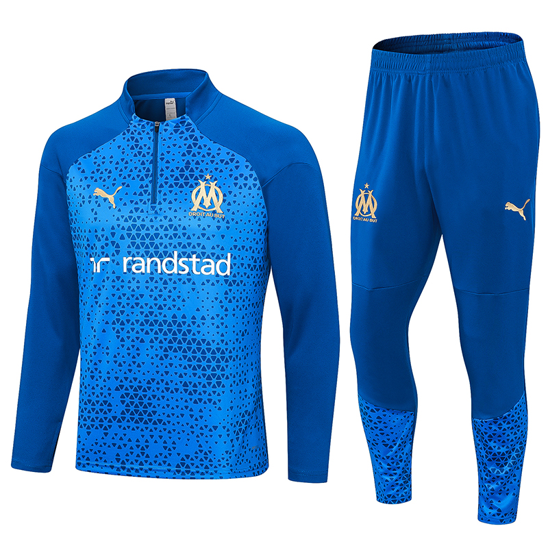 Marseille 23-24 Long Sleeve Training Set -Blue - UnitedFutballJersey
