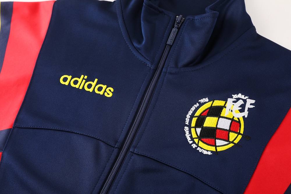 Spain 2024 Jacket Training Tracksuit - Deep Blue - UnitedFutballJersey