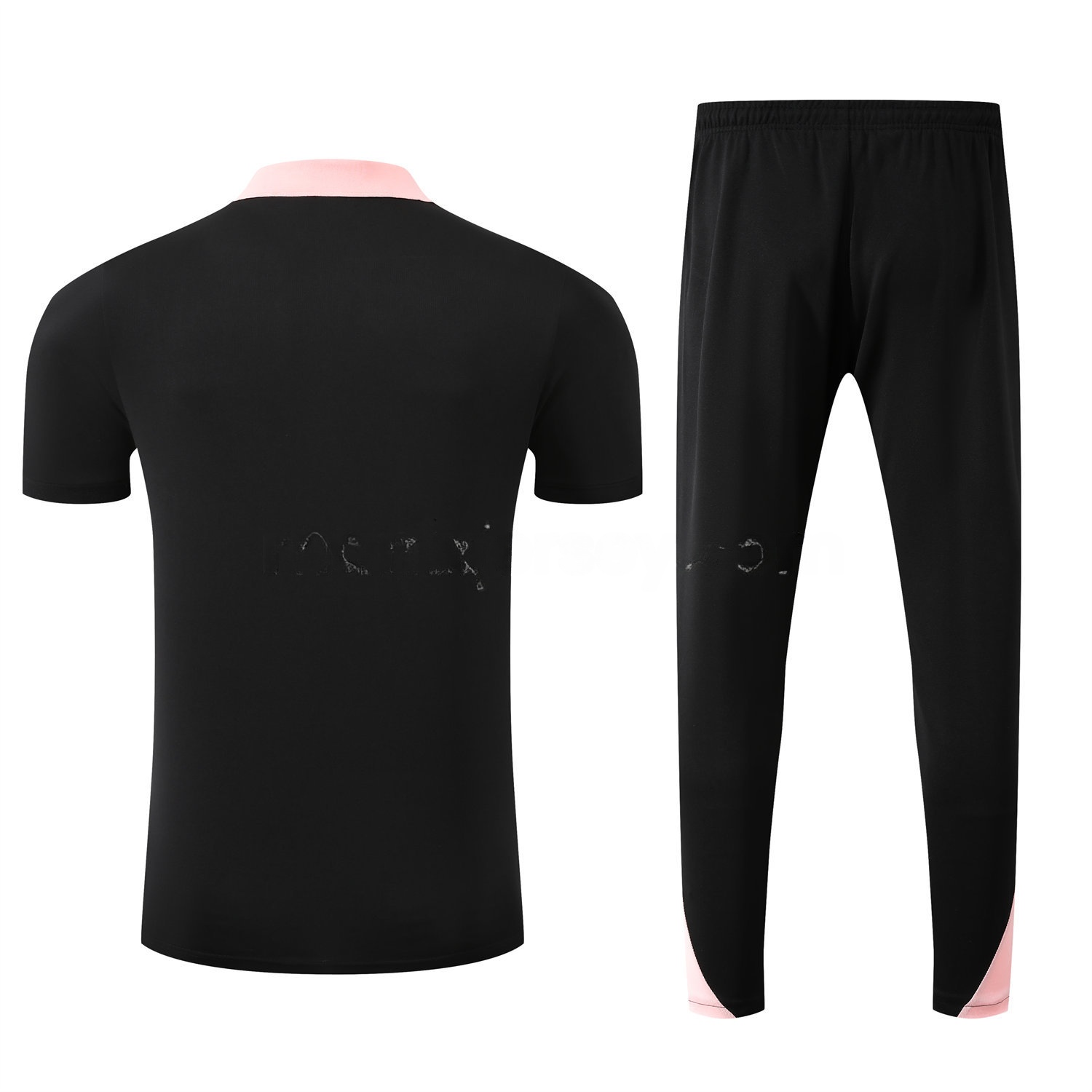 Paris Saint-Germain PSG 25-26 POLO Short-Sleeve Training Set - Black Top and Pants - UnitedFutballJersey
