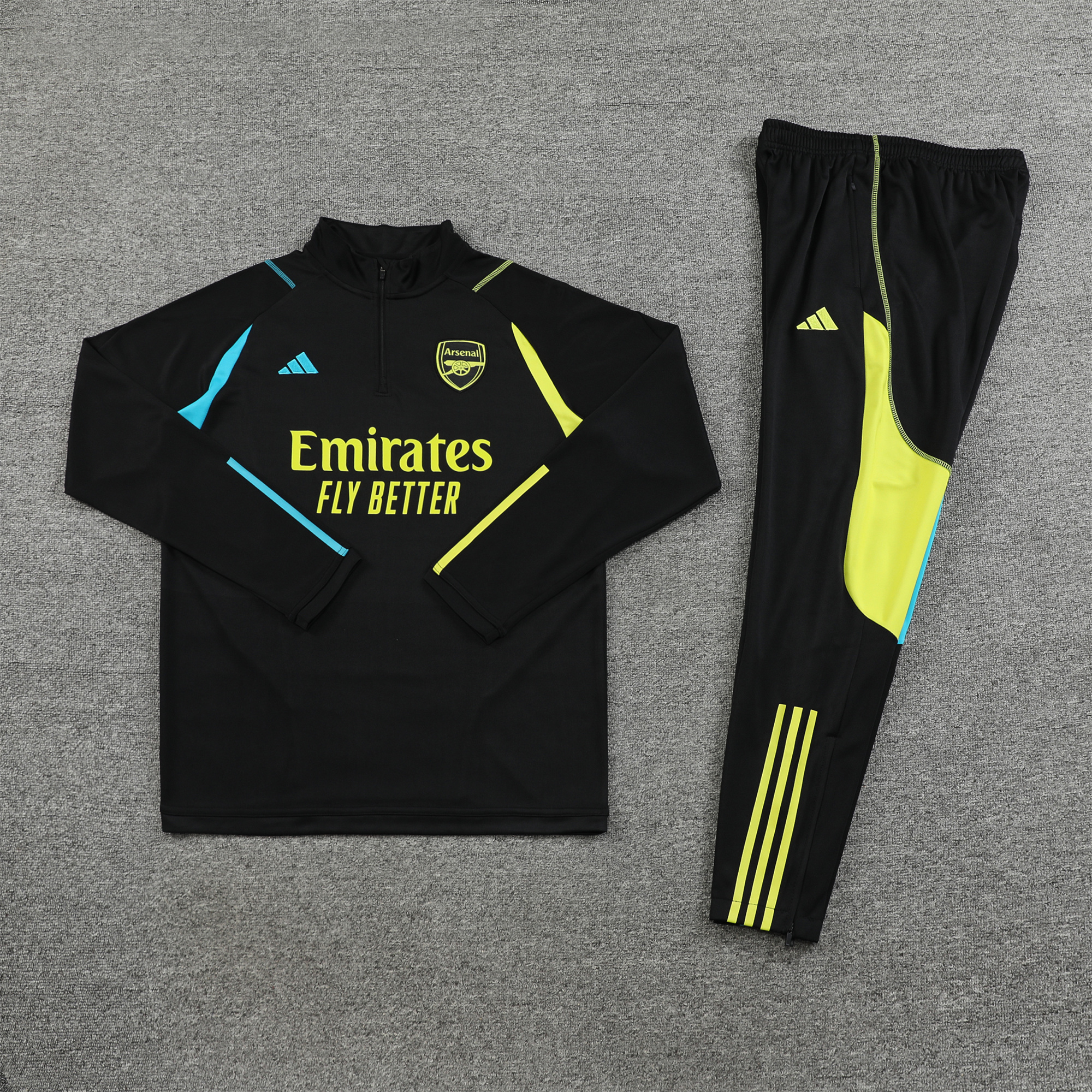 Arsenal 23-24 Long Sleeve Training Set Black - UnitedFutballJersey