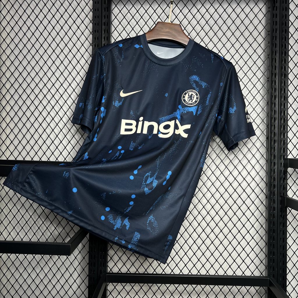 C.H.E.L.S.E.A 24-25 Dark Blue Pre-Match Training Jersey - Fans Version - UnitedFutballJersey