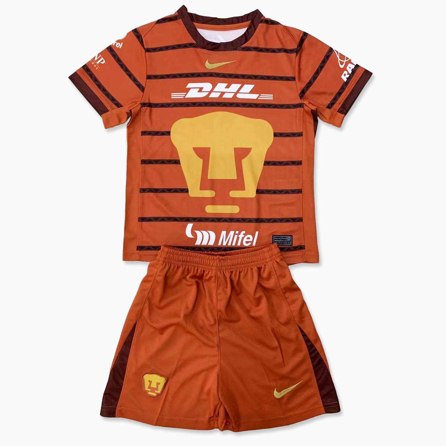 Pumas UNAM 24-25 Orange Goalkeeper Kids Kit - UnitedFutballJersey