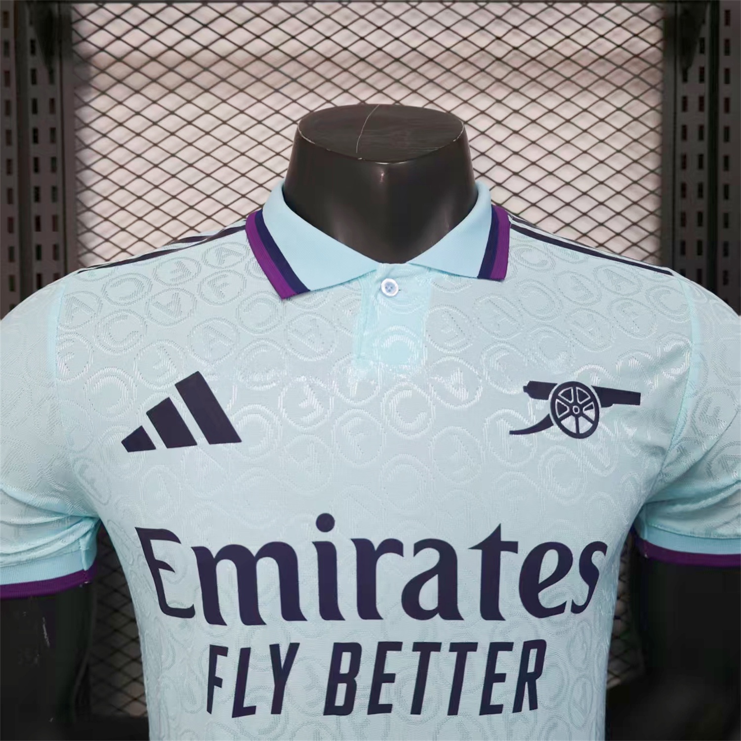 Arsenal 25-26 Light Blue POLO Letter Pattern Special Jersey - Player Version - UnitedFutballJersey