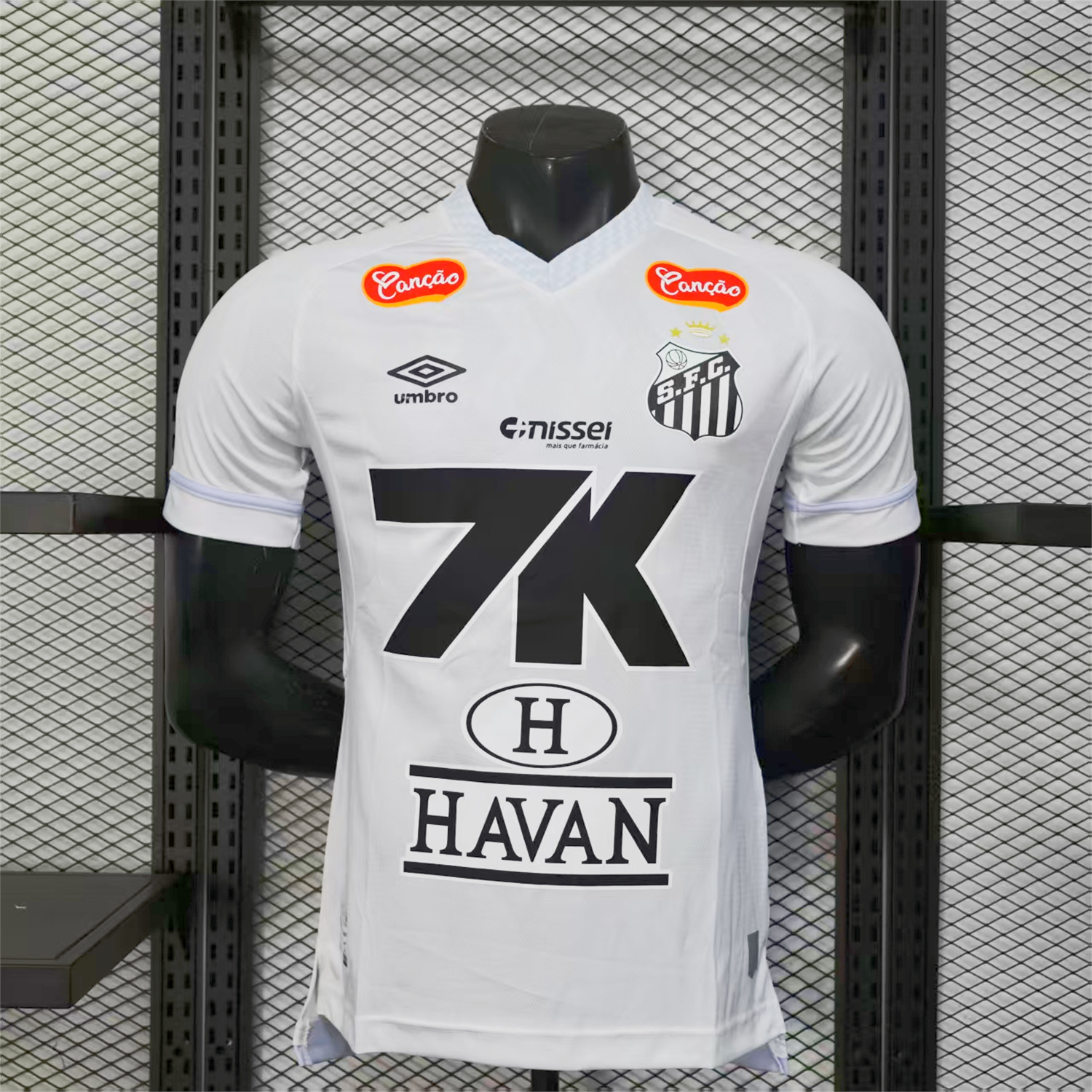 Santos 2025-26 Home White Jersey With Sponsors - Player Version - UnitedFutballJersey