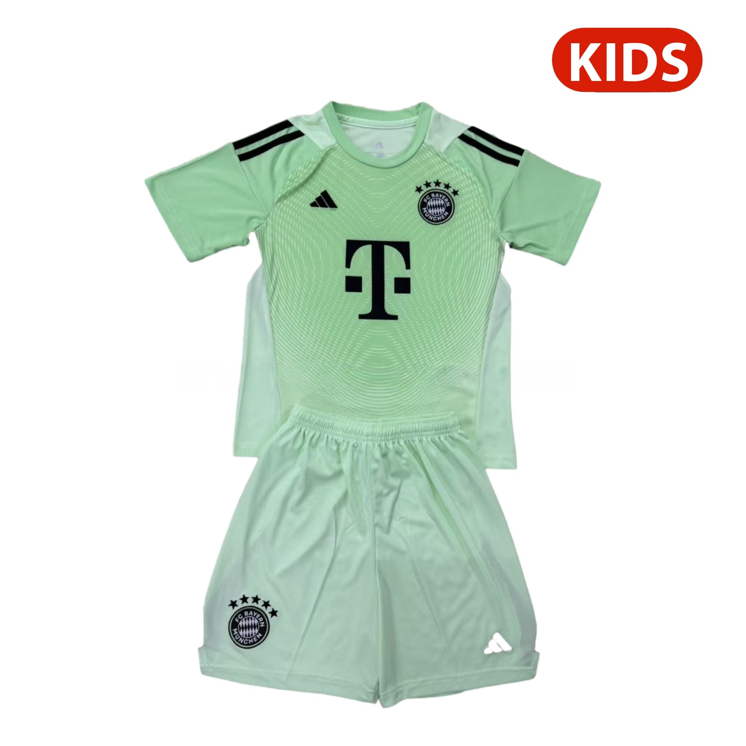 Bayern Munich 25-26 Green Goalkeeper Kids Kit - UnitedFutballJersey