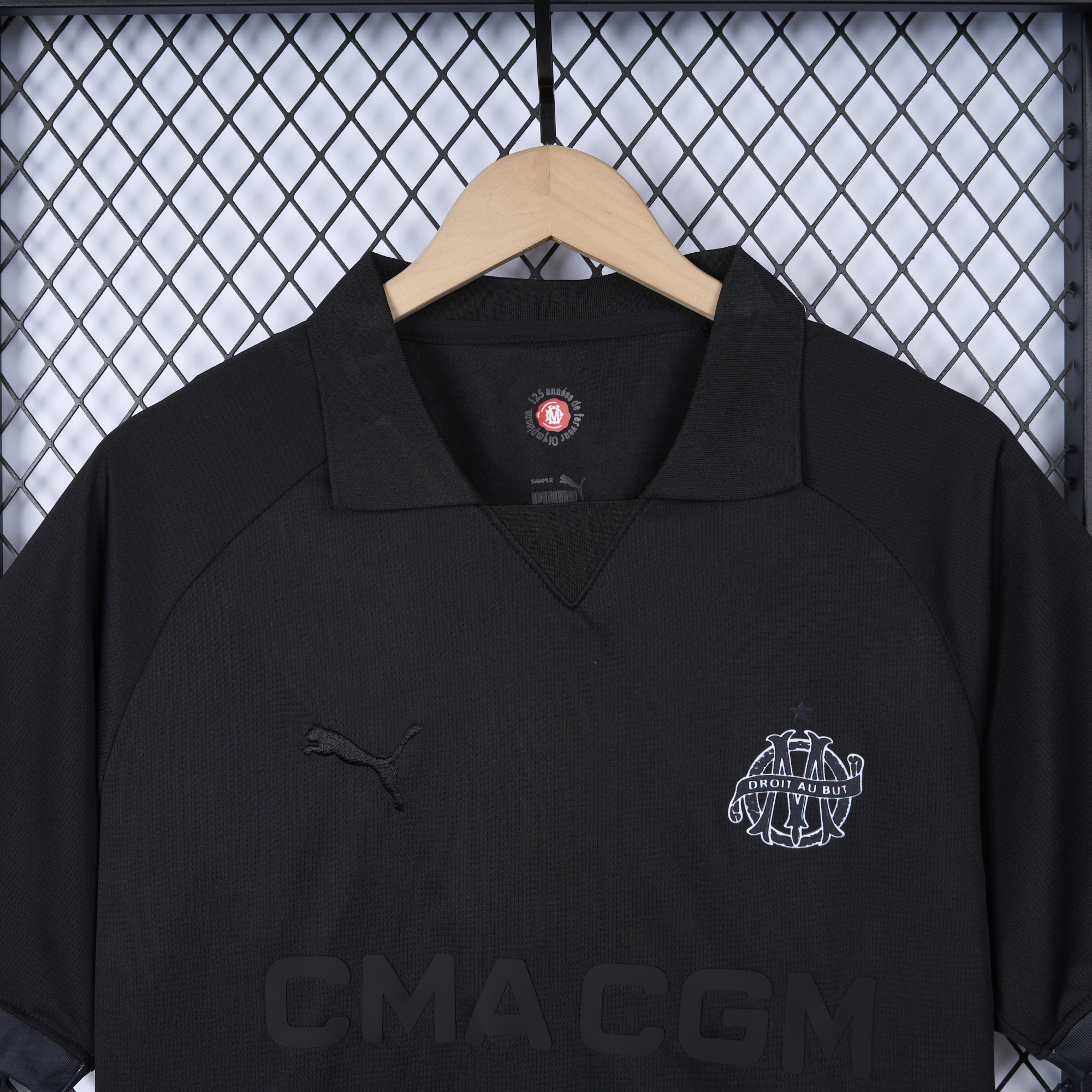 Marseille 24-25 125th Anniversary Black Jersey - Fans Version - UnitedFutballJersey