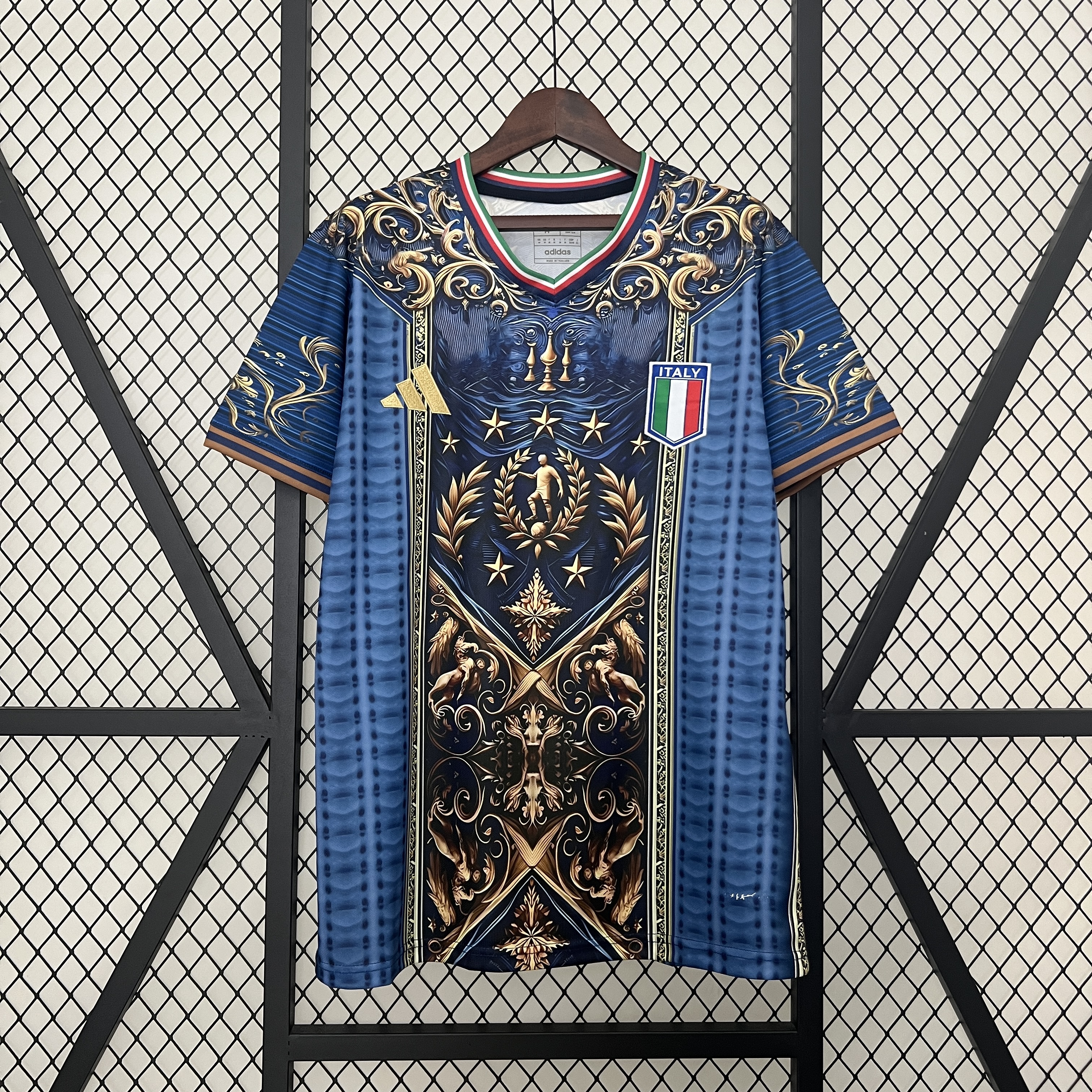 Italy 2024 Blue Mural Special Edition Jersey - Fans Version - UnitedFutballJersey