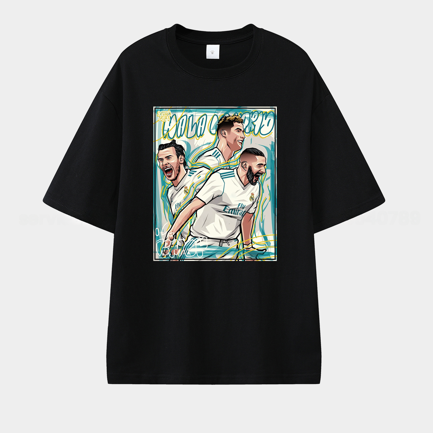 Real Madrid BBC Benzema Bale Cristiano Ronaldo Unisex Pure Cotton T-shirt - UnitedFutballJersey