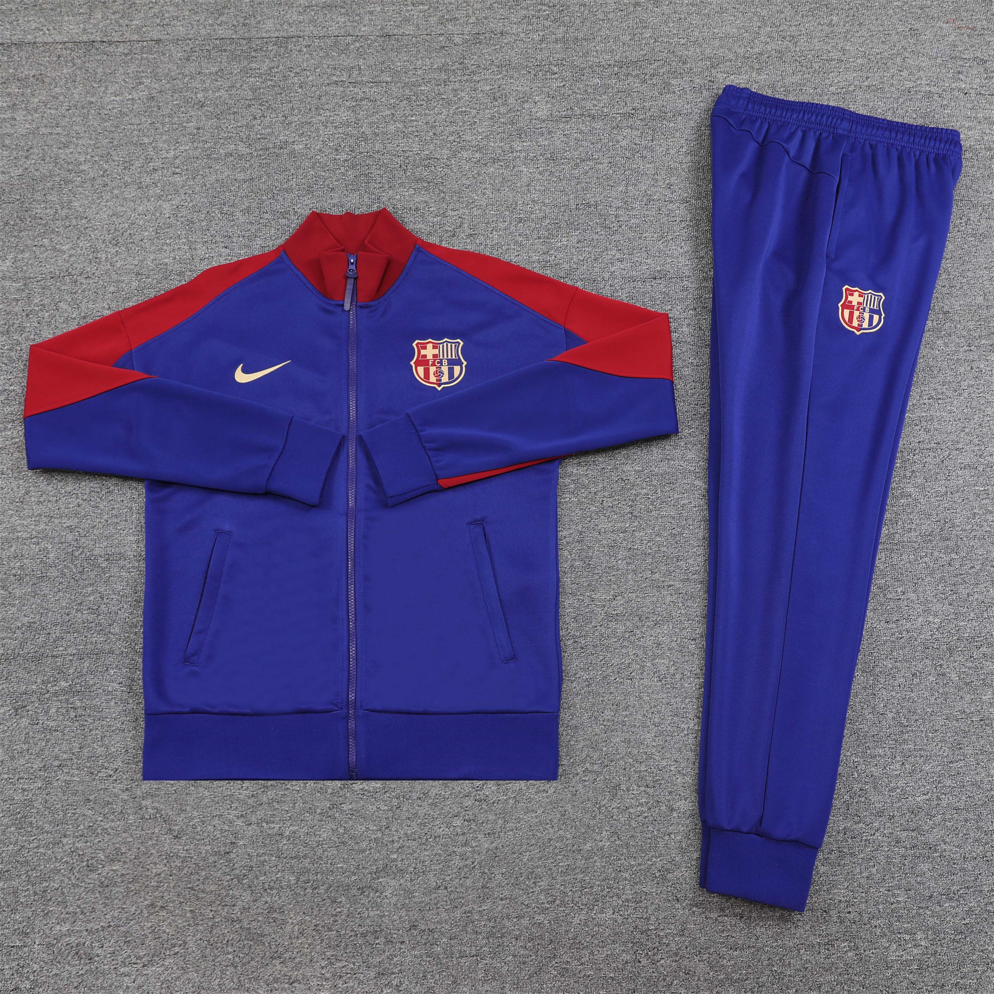 B.A.R.S.A 24-25 Jacket Training Tracksuit - Blue & Red - UnitedFutballJersey