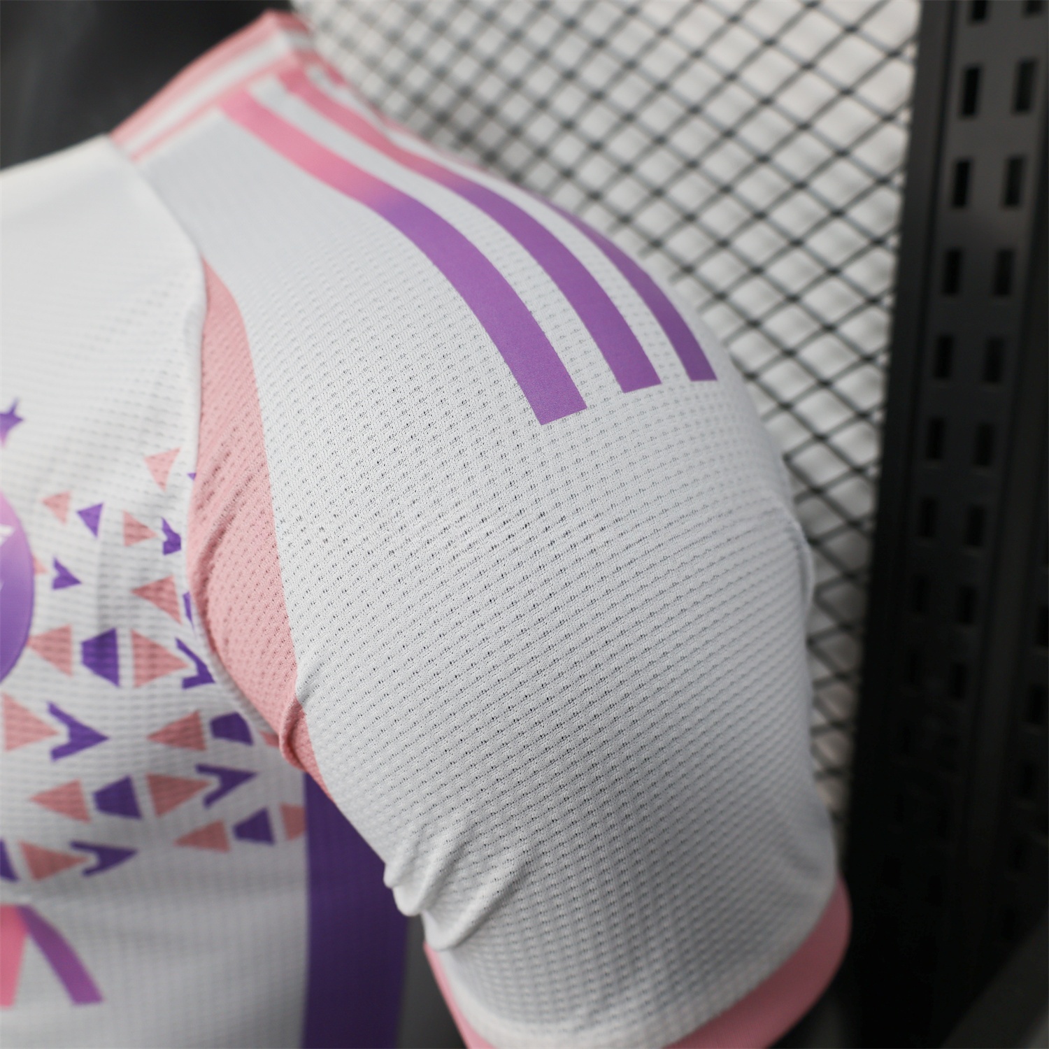 Algeria 25-26 Pink and Purple Triangle Pattern Black Jersey - Player Version - UnitedFutballJersey