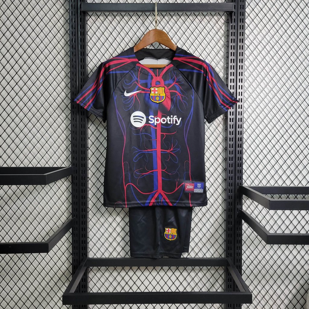 B.A.R.S.A X PT 23-24 Co-Branded Edition Kids Kit - UnitedFutballJersey