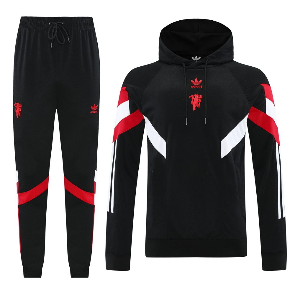 Manchester United 24-25 Originals LFSTLR Training Hoodie Set - Black - UnitedFutballJersey