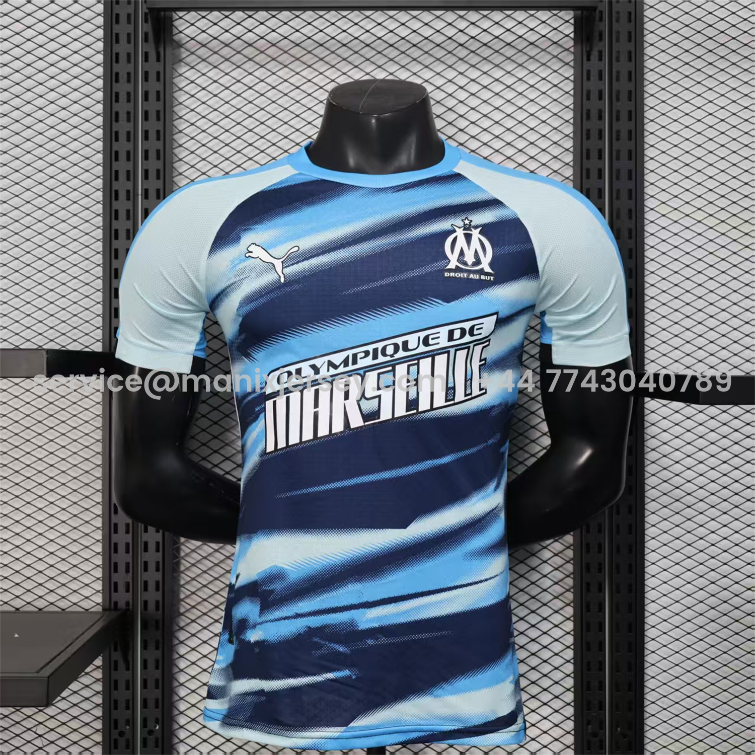 Marseille 25-26 Blue Gradient Training Jersey - Player Version - UnitedFutballJersey