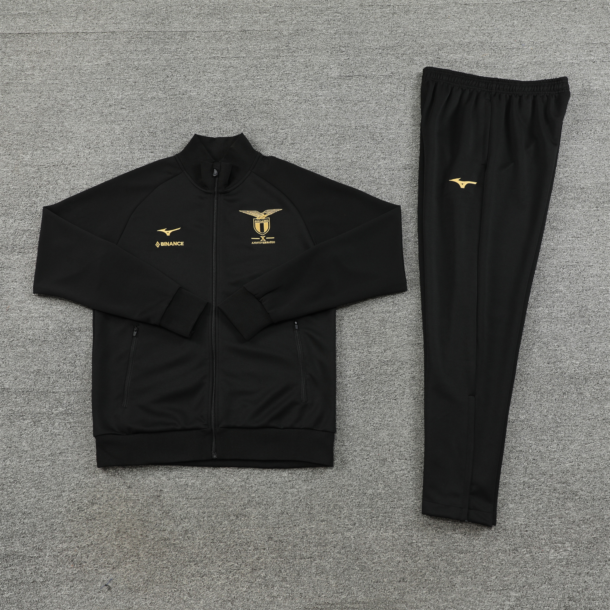 Lazio 23-24 Jacket Training Tracksuit - Black - UnitedFutballJersey