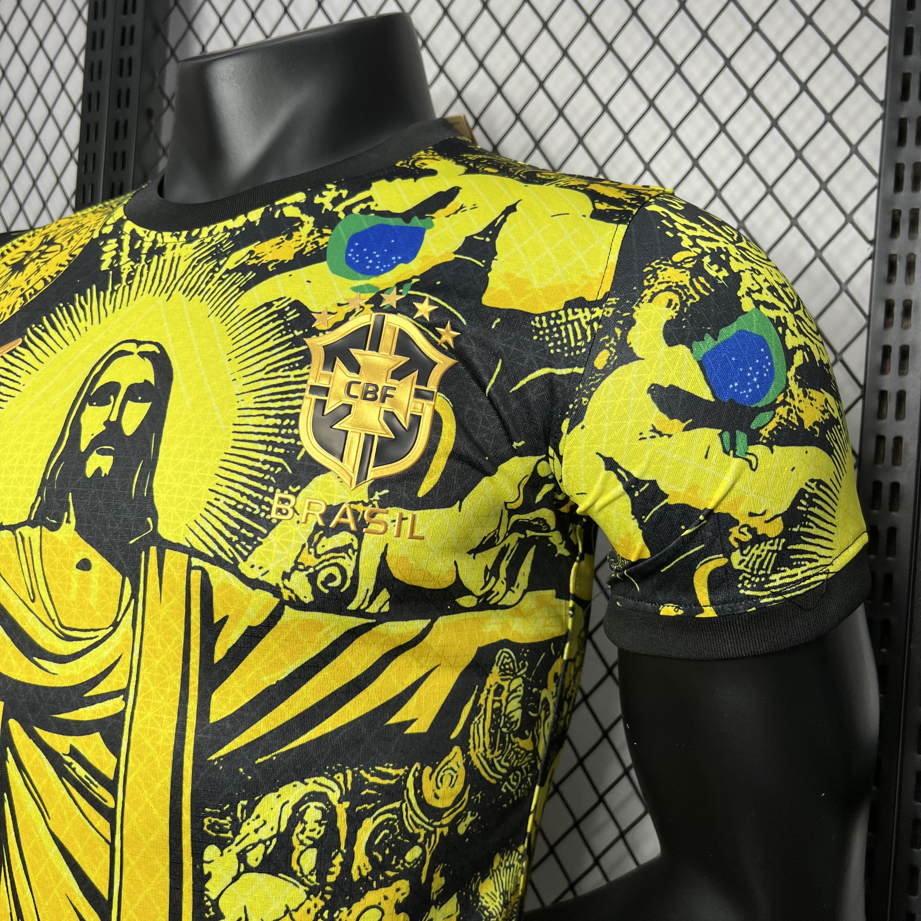 Brazil 2024 Yellow Christ the Redeemer Statue Jersey - Player Version - UnitedFutballJersey