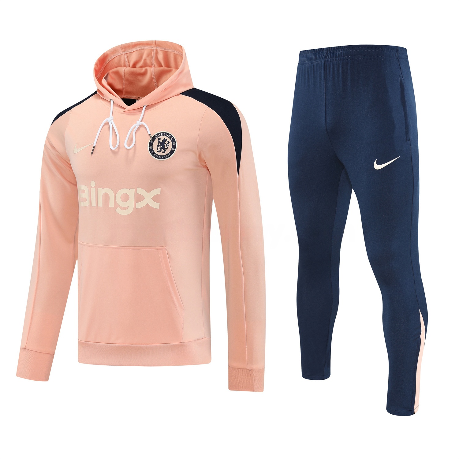 C.H.E.L.S.E.A 25-26 Traning Hoodie Set - Pink With Royal Blue - UnitedFutballJersey