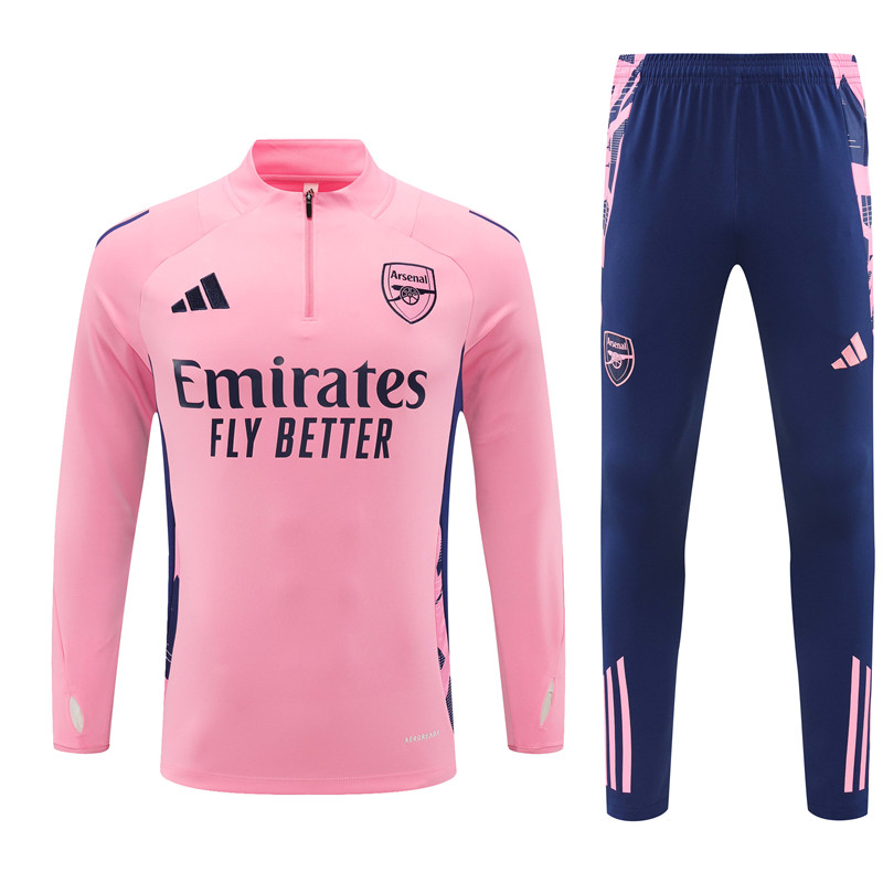 Arsenal 24-25 Long Sleeve Training Set - Pink - UnitedFutballJersey
