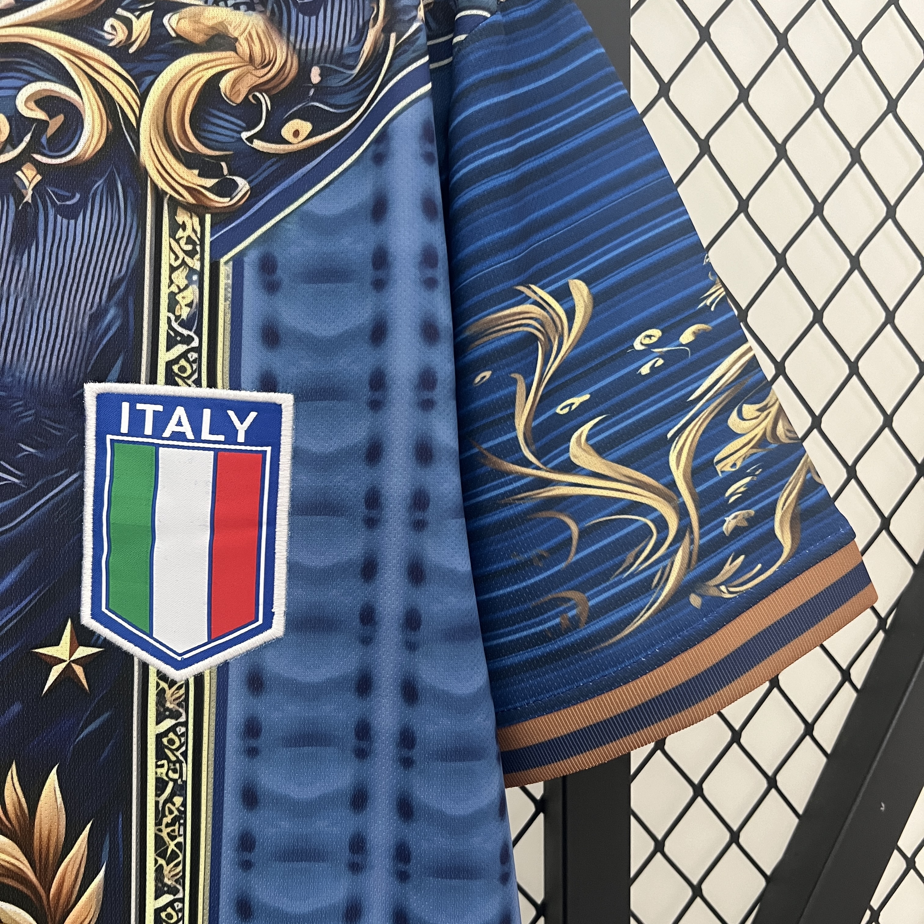 Italy 2024 Blue Mural Special Edition Jersey - Fans Version - UnitedFutballJersey