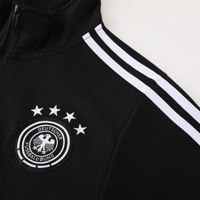 Germany 2024 Jacket Training Tracksuit - Black - UnitedFutballJersey