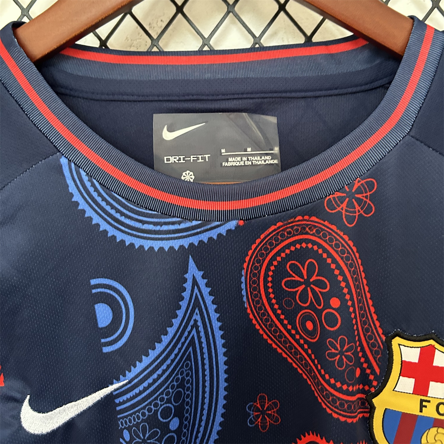 B.A.R.S.A 25-26 Paisley Patterns Blue Special Edition Jersey - Fans Version - UnitedFutballJersey