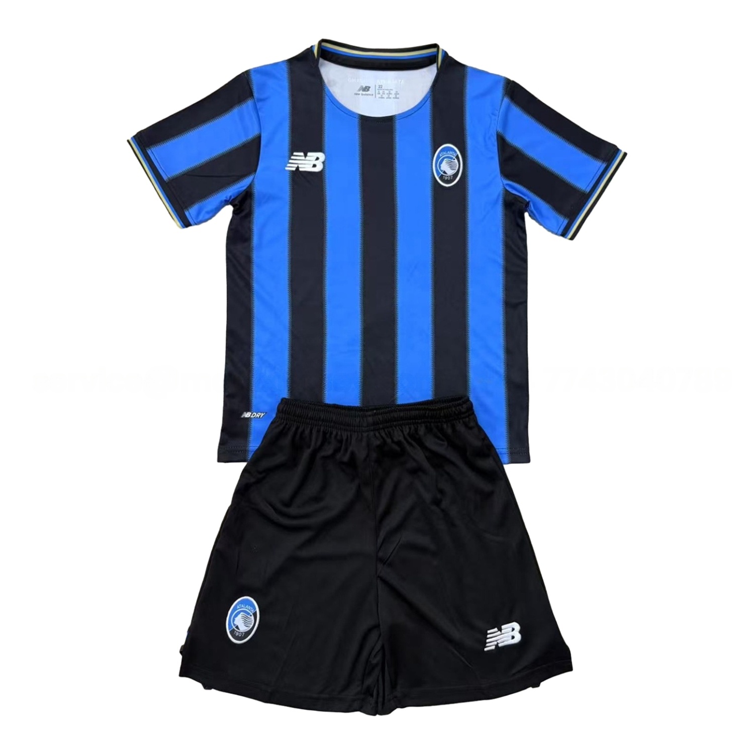 Atalanta 25-26 Home Unsponsored Men's Adult Jersey Set - Fans Version - UnitedFutballJersey