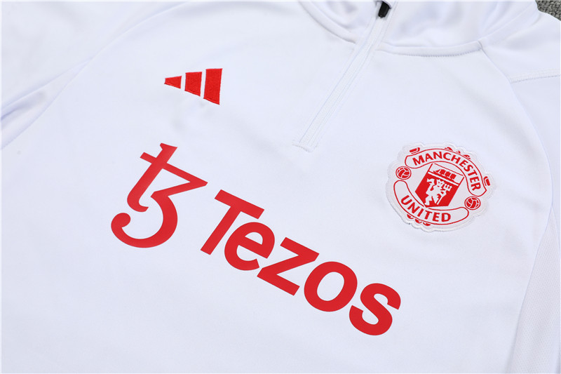 23-24 Manchester United White Training suit - UnitedFutballJersey