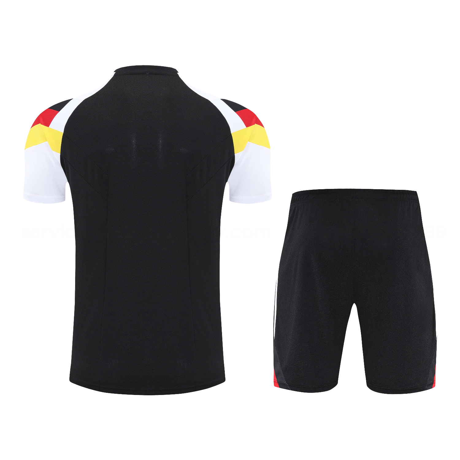 Germany 25-26 Short-Sleeve Training Set - Black Top & Black Shorts - UnitedFutballJersey