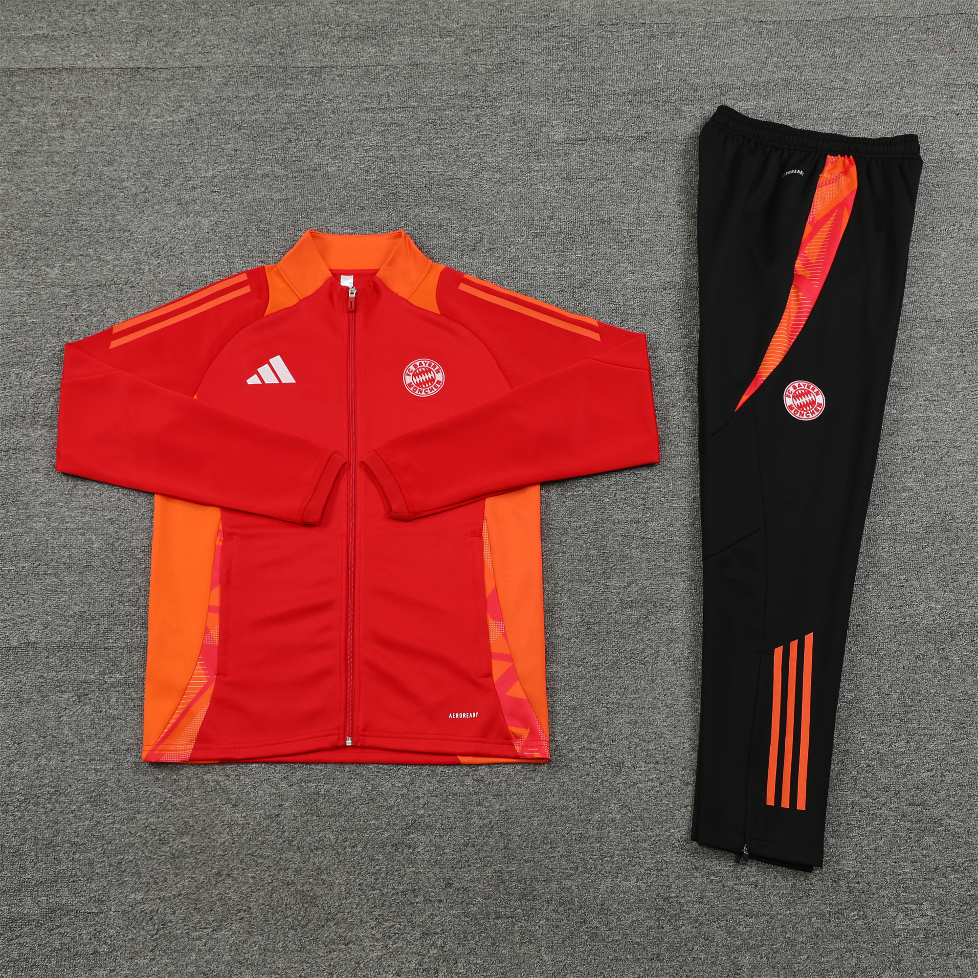 Bayern Munich 24-25 Jacket Training Tracksuit - Red & Black - UnitedFutballJersey