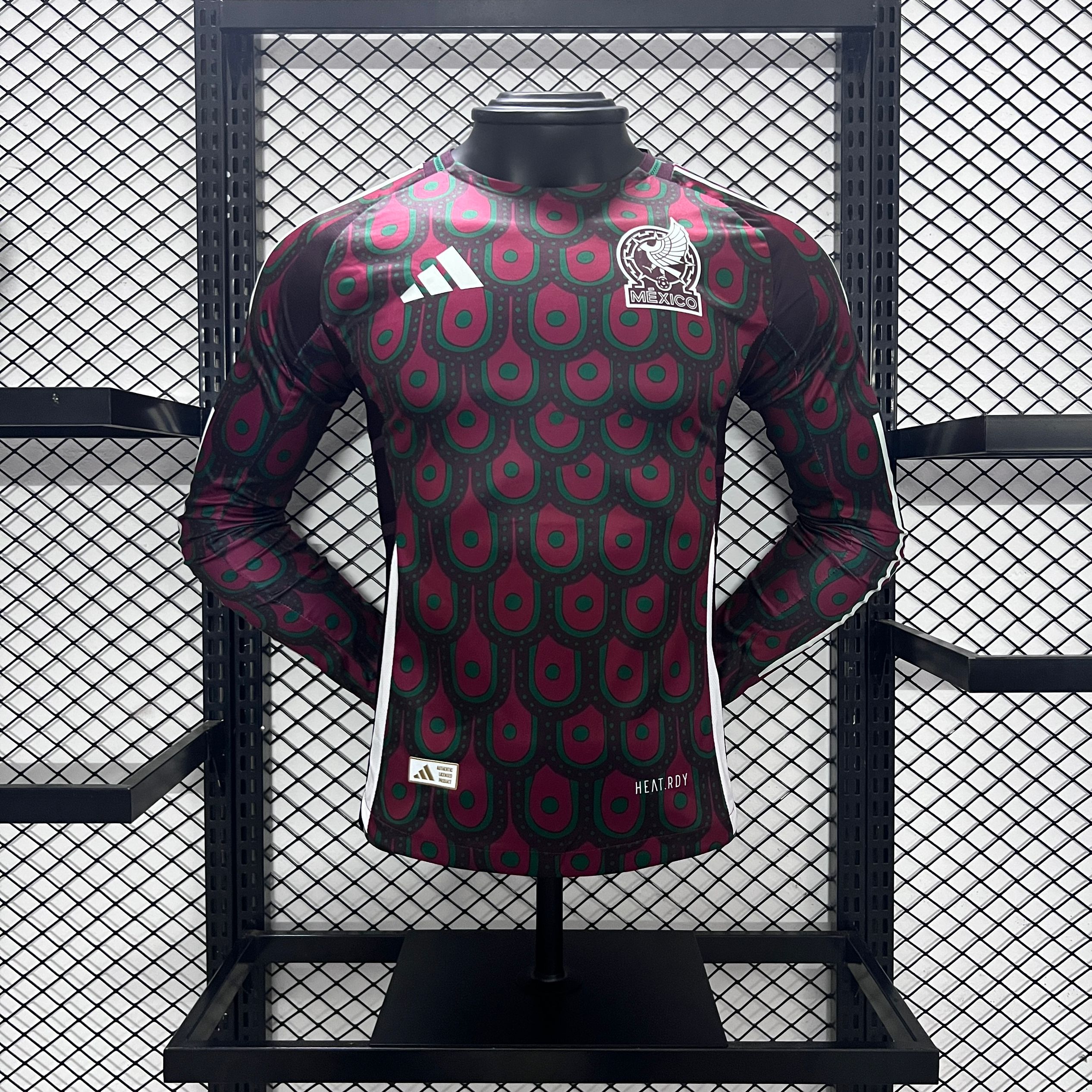 Mexico 2024 Home Long Sleeve Jersey - Player Version - UnitedFutballJersey