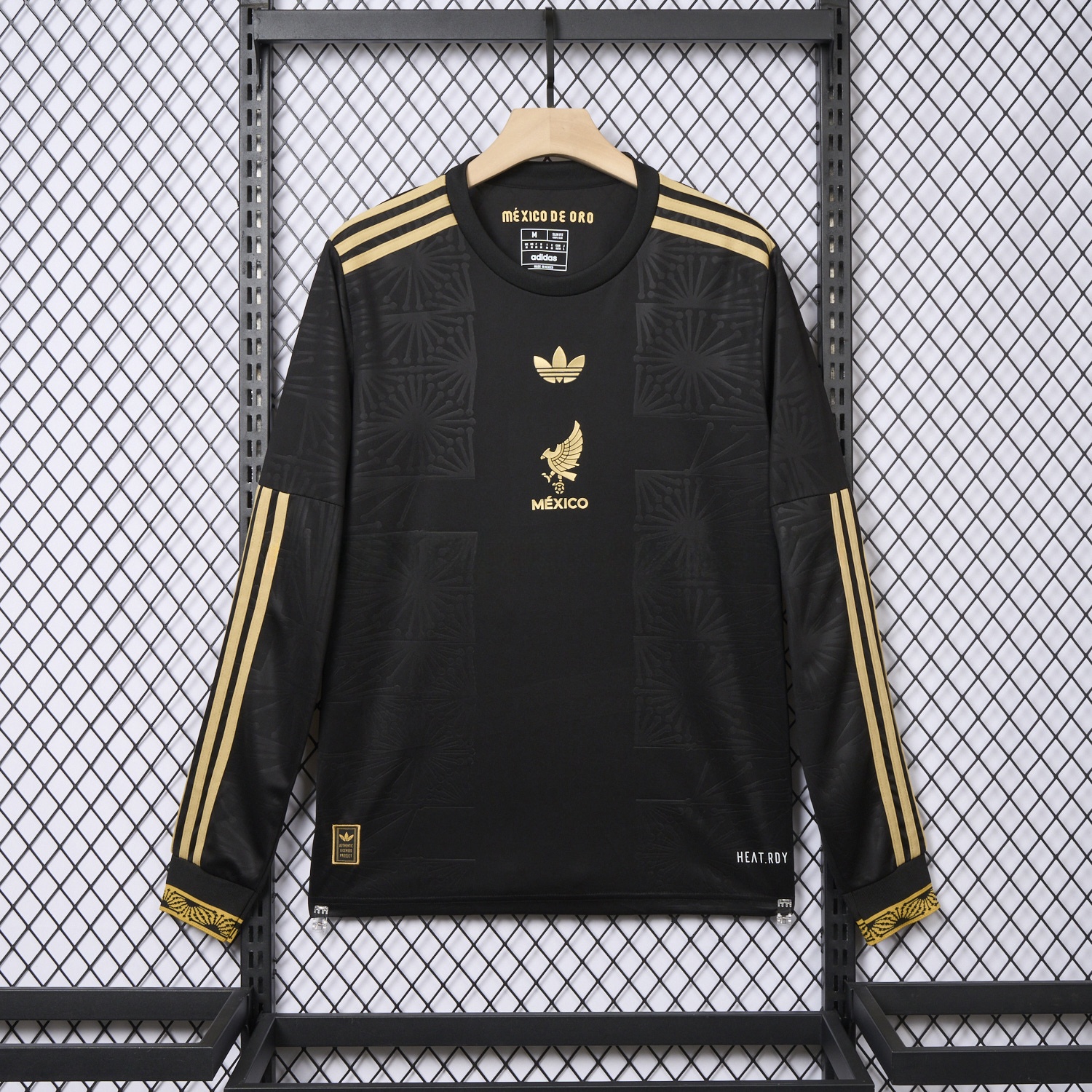 Mexico 2025 Gold Cup Black Long Sleeves Jersey - Fans Version - UnitedFutballJersey