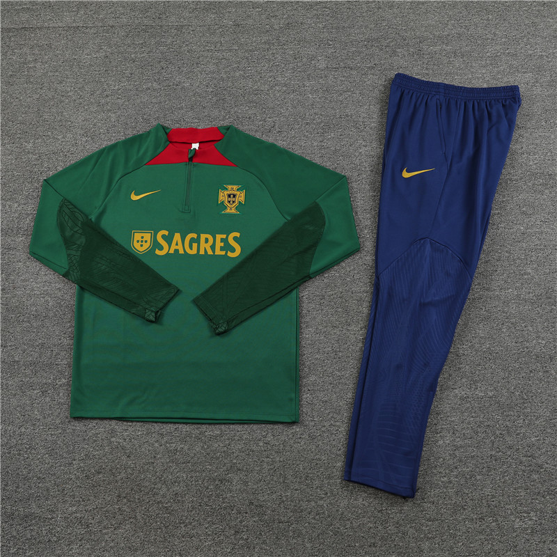 Portugal 23-24 Long Sleeve Training Set -Green - UnitedFutballJersey