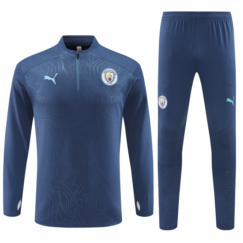 Manchester City 24-25 Long Sleeve Training Set - Deep Blue - UnitedFutballJersey