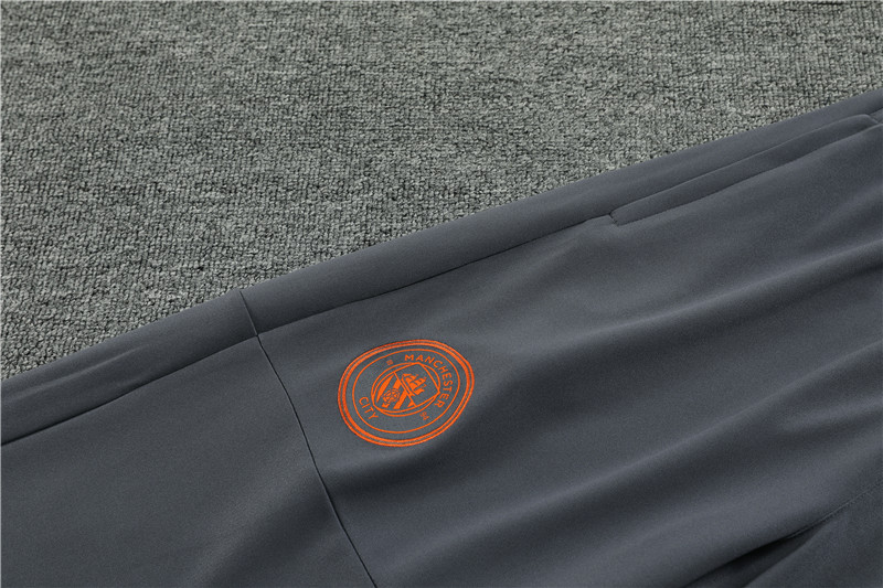 Manchester City 23-24 Long Sleeve Training Set -Dark Grey - UnitedFutballJersey