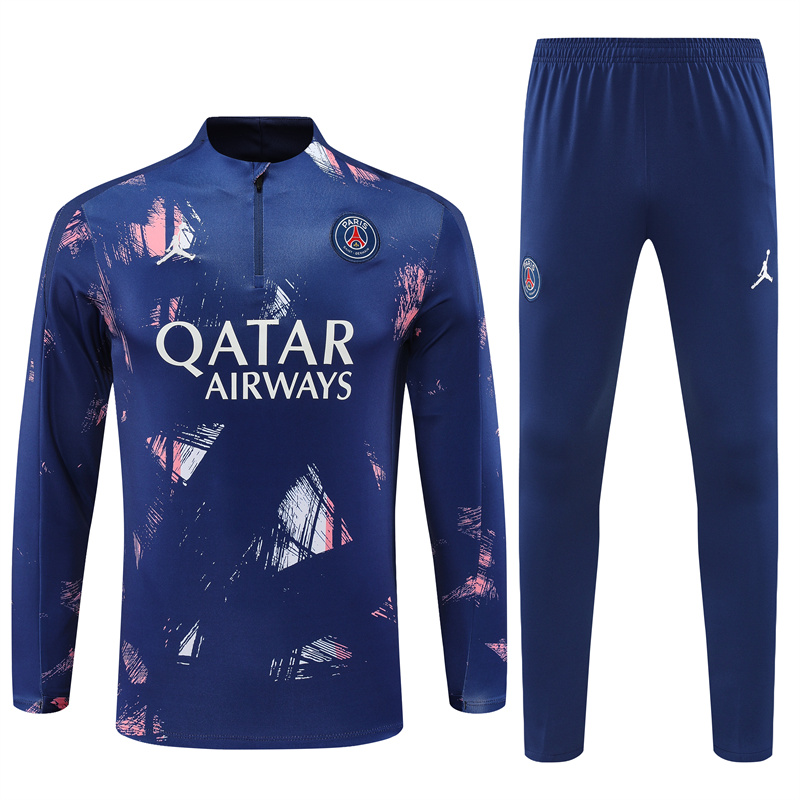 Paris Saint-Germain PSG 24-25 Long Sleeve Training Set - Royal Blue - UnitedFutballJersey