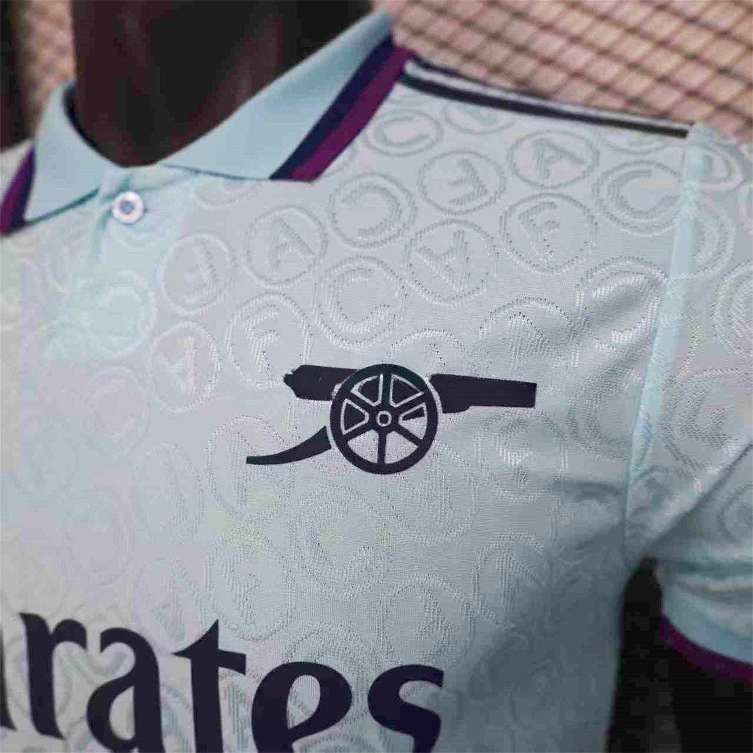 Arsenal 25-26 Light Blue POLO Letter Pattern Special Jersey - Player Version - UnitedFutballJersey