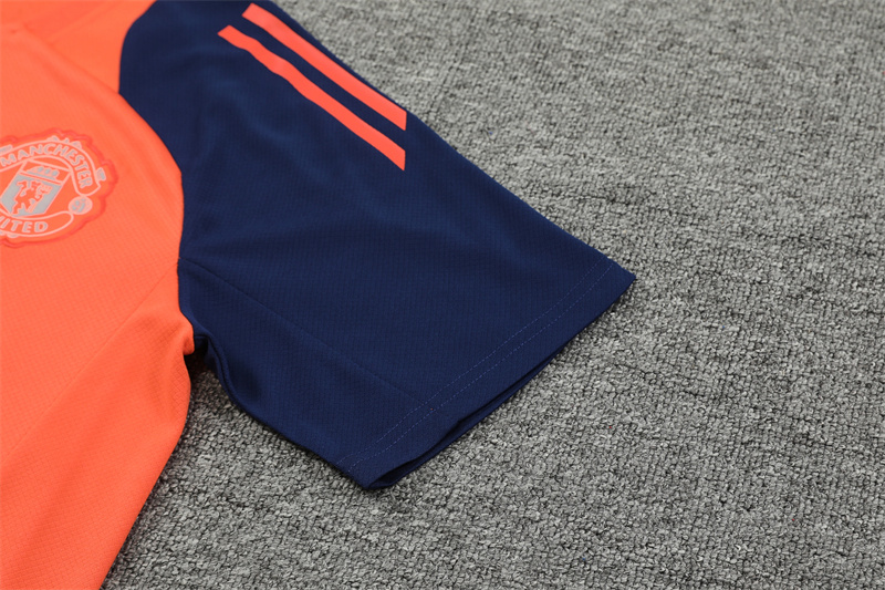 Manchester United 24-25 Short-Sleeve Training Kids Kit - Orange - UnitedFutballJersey