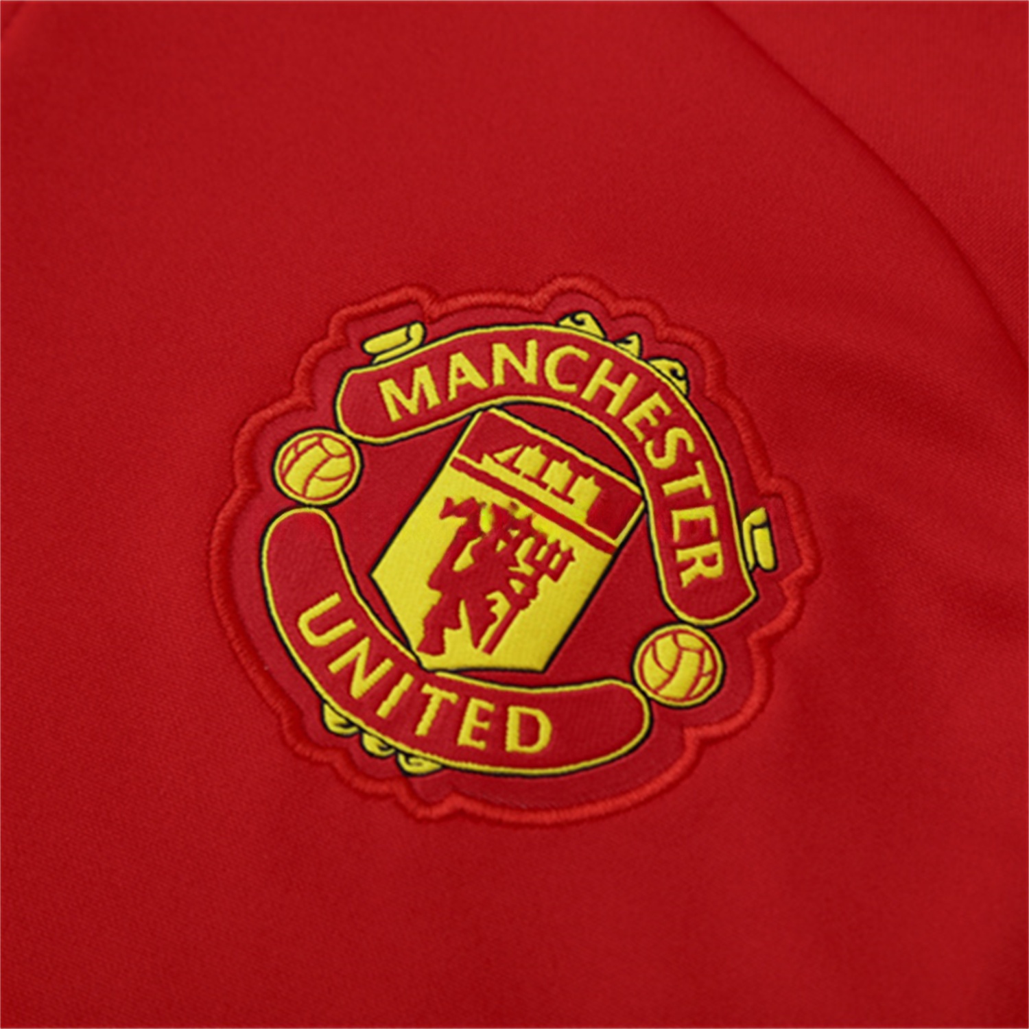 Manchester United 25-26 Long Sleeves Training Set - Red Top & Black Pants - UnitedFutballJersey