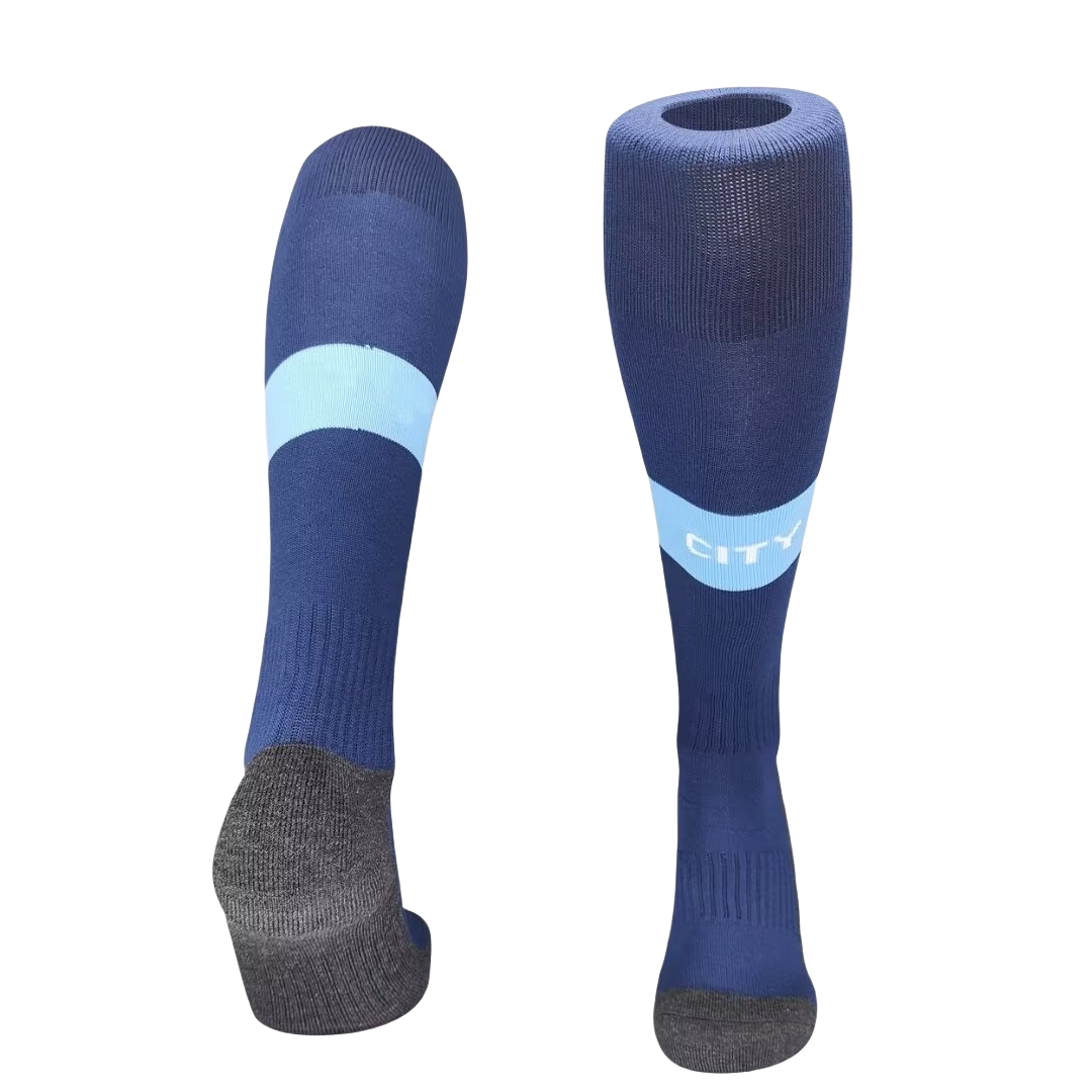 Manchester City 24-25 Home Socks - Blue - UnitedFutballJersey